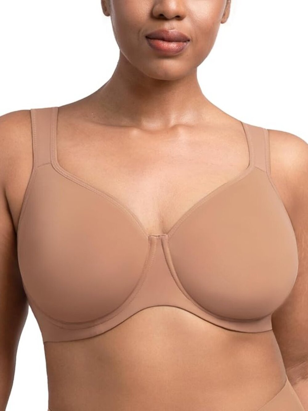 New! HSIA Brown Smooth Support Underwire Minimizer Bra Size 38C 38864